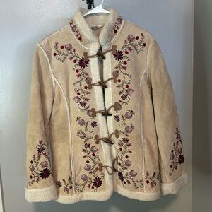 St John’s Bay Vintage Suede Leathers Coat size XL in great condition